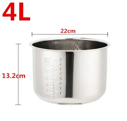 Non stick Cooking Pot 304 stainless steel rice cooker inner container Replacement Accessories food Rice Cooker POT cookware