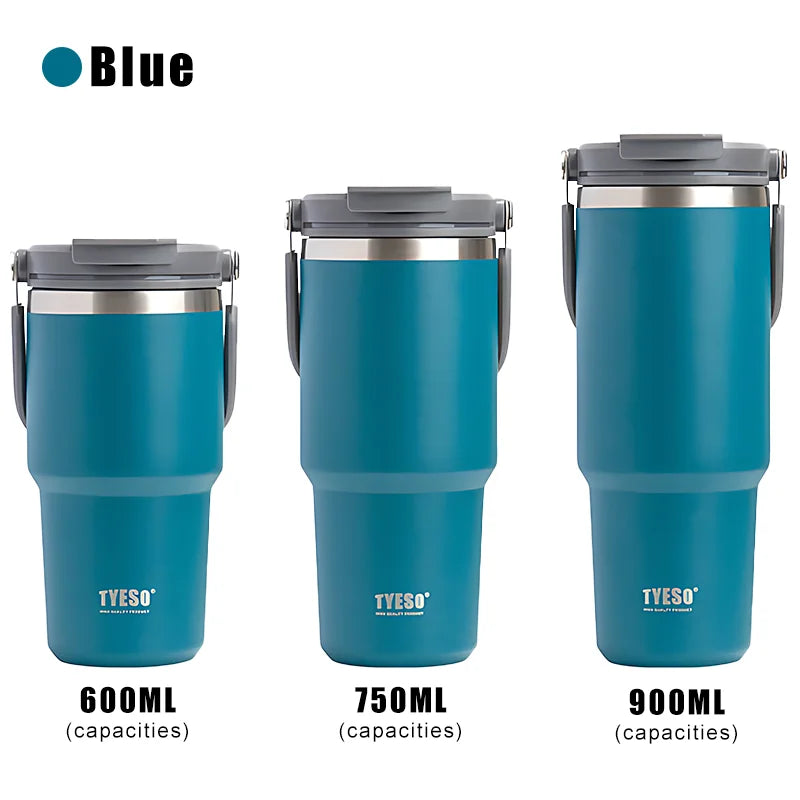 Tyeso Stainless Steel Thermos Bottle Coffee Cup Portable Insulation Cold And Hot Travel Fitness Mug Leakproof Vacuum Flask