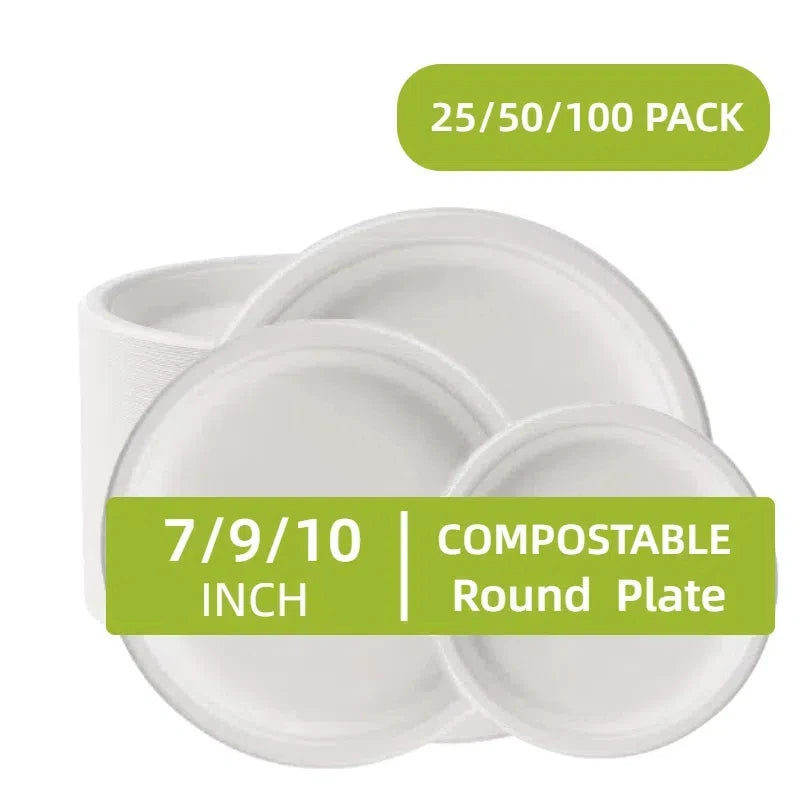 Compostable Plates Heavy-Duty