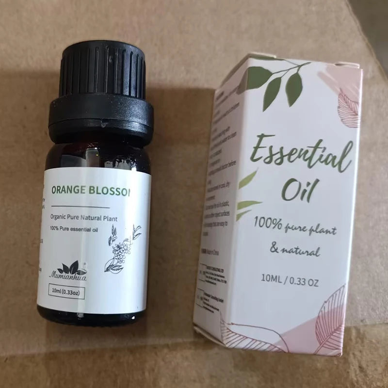 10ML Essential Oils for Diffuser Humidifier Aroma Oil Vanilla Eucalyptus Jasmine Rose Lavender Rosemary Peppermint Tea Tree