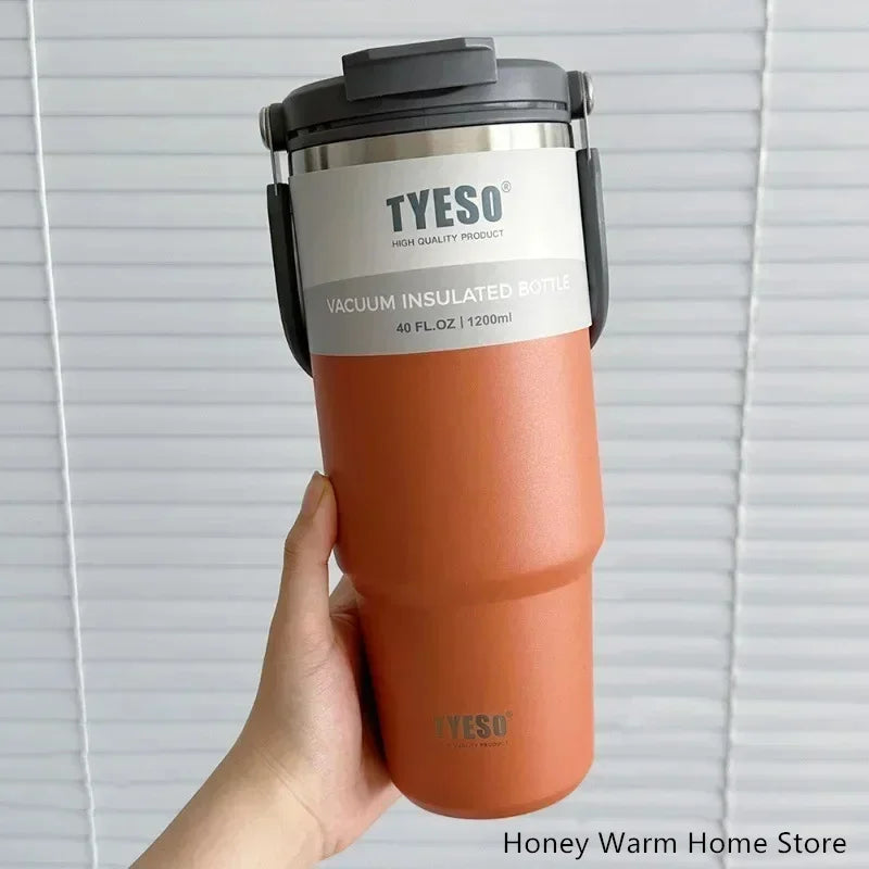 Tyeso Stainless Steel Coffee Cup Cold And Hot Double-layer Insulated Cup Tumbler Thermo Water Bottle Car Travel Mug Vacuum Flask