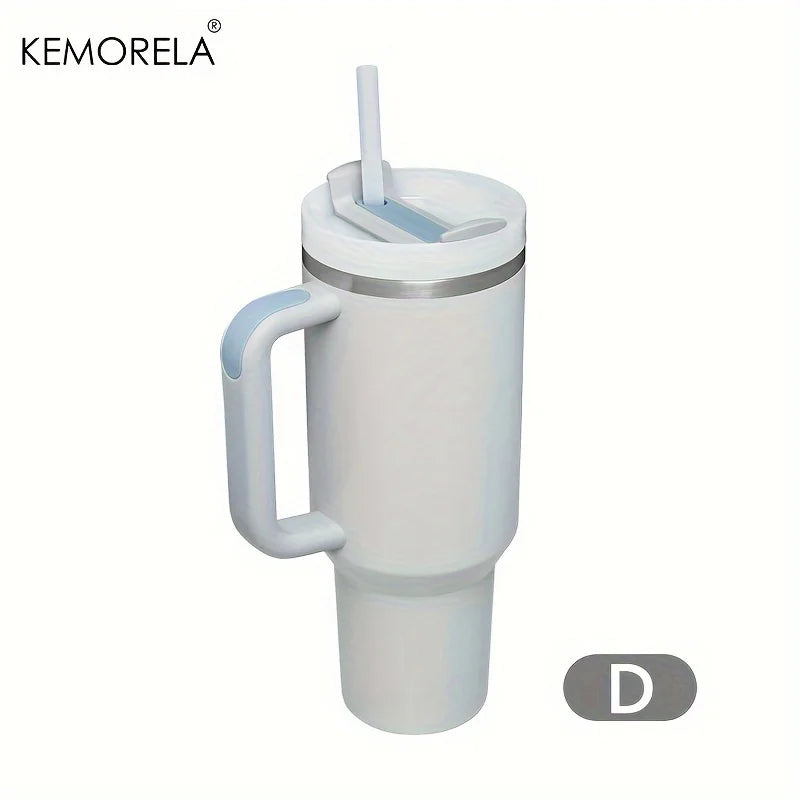 Personalized 887ML Tumbler with Handle Lid Straw 40oz Stainless Steel Water Bottle Vacuum Thermos Cup Travel Car Coffee Mug