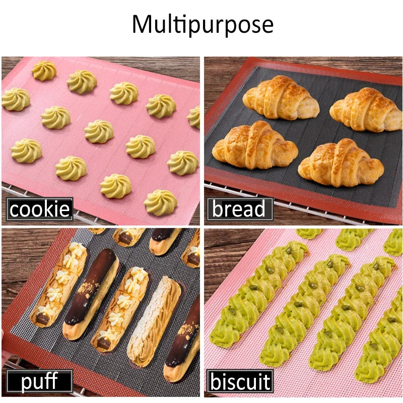 1/2PCS Reusable Silicone Baking Mats Non-Stick Oven Sheet Liner Bakery Tool Cookie/Bread/Macaroon Kitchen Bakeware Accessories