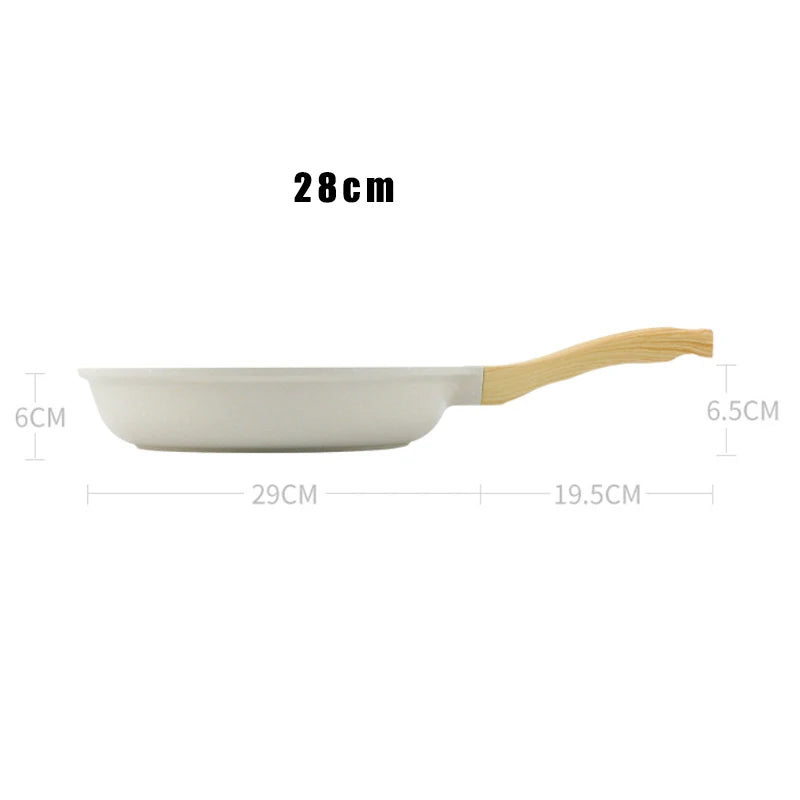 Durable Frying Pan Wok Pan Non-stick Ceramic Pot Induction Gas Stove Universal Cookware Steak Cooking Saucepan Nonstick Pan