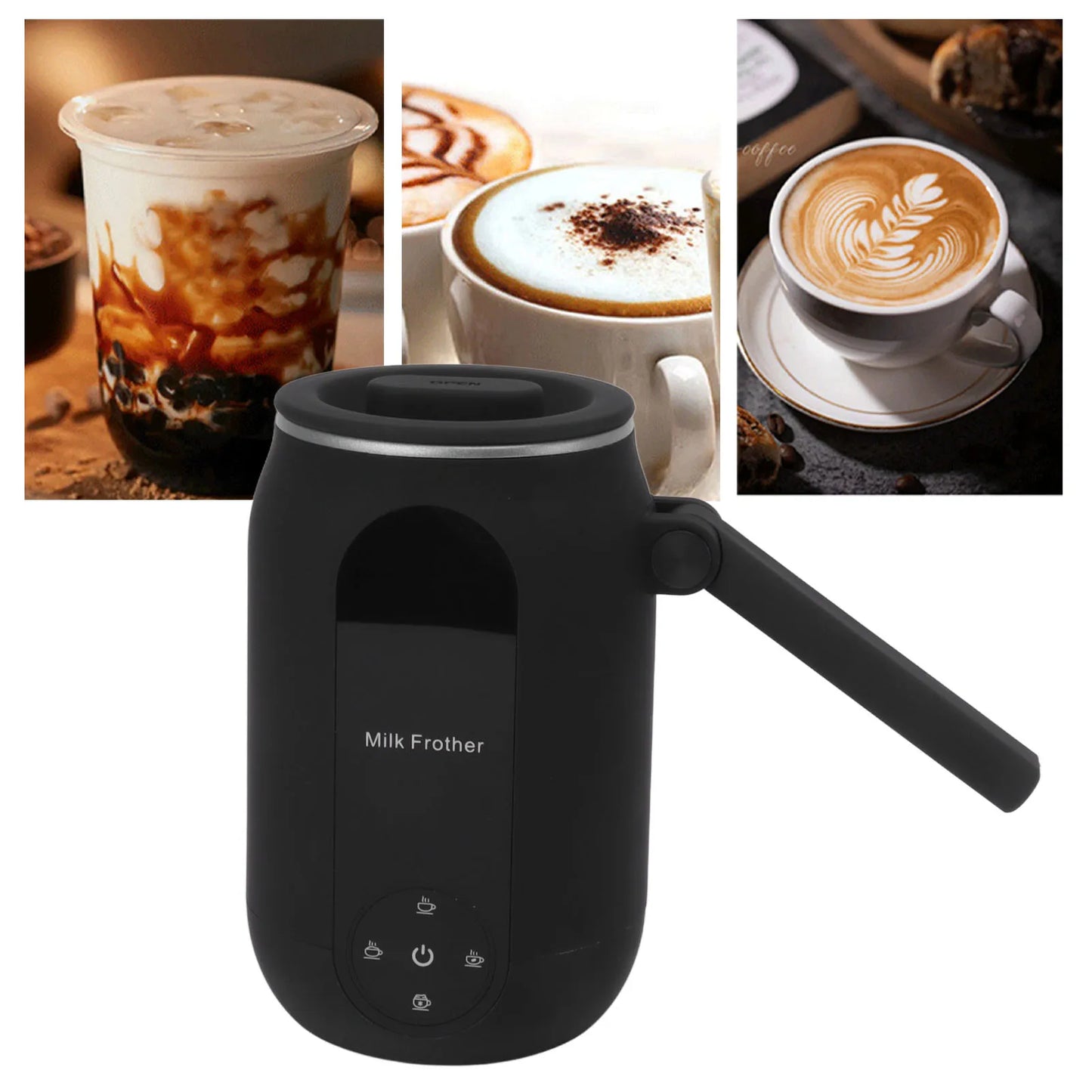 Electric Milk Frother Automatic Hot Cold Foam Maker Milk Warmer Foam Machine for Latte Cappuccino Macchiato Dessert