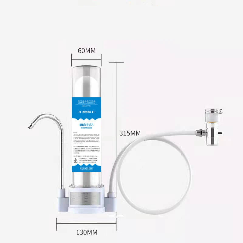 Water purifier household direct drinking tap filter tap water transparent water filter ceramic cartridge