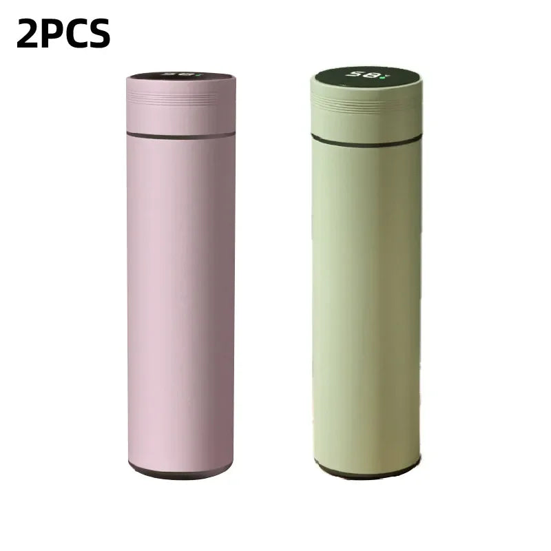 500ml Smart Water Bottle Stainless Steel Thermos Temperature Display Leakproof Vacuum Flasks Coffee Cup Milk Mug Christmas Gift