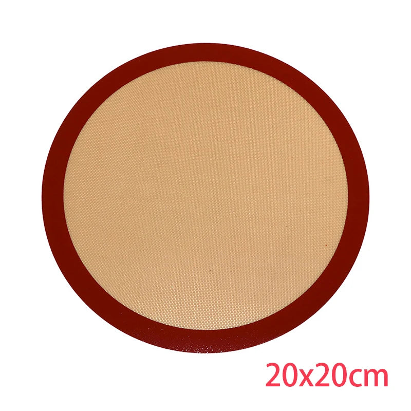 LMETJMA Round Silicone Baking Mats Easy Clean Non-Stick Food Grade Reusable Baking Mats For Oven Macarons Cookies JT27