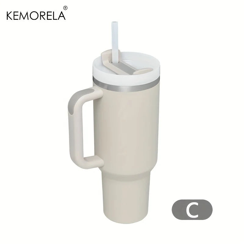 Personalized 887ML Tumbler with Handle Lid Straw 40oz Stainless Steel Water Bottle Vacuum Thermos Cup Travel Car Coffee Mug