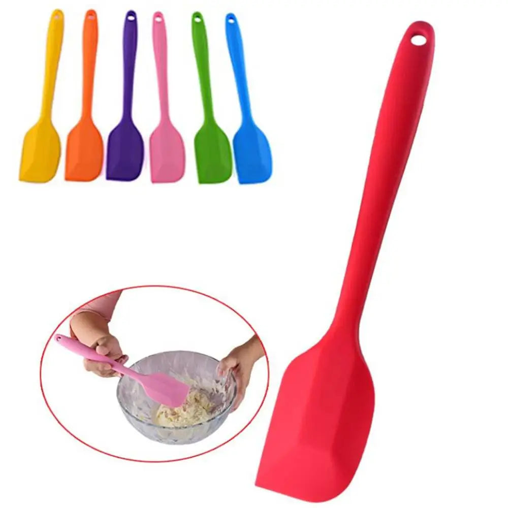 21cm Long Handle Silicone Cream Cake Spatula Mixing Batter Baking Scraper Brush Butter Mixer Cake Brushes Cake Tools