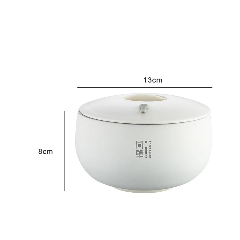 Stainless Stee Round Rice Soup Bowl with Lid Double Layer Fruit Noodles Bowls Food Container Japanese Style Tableware