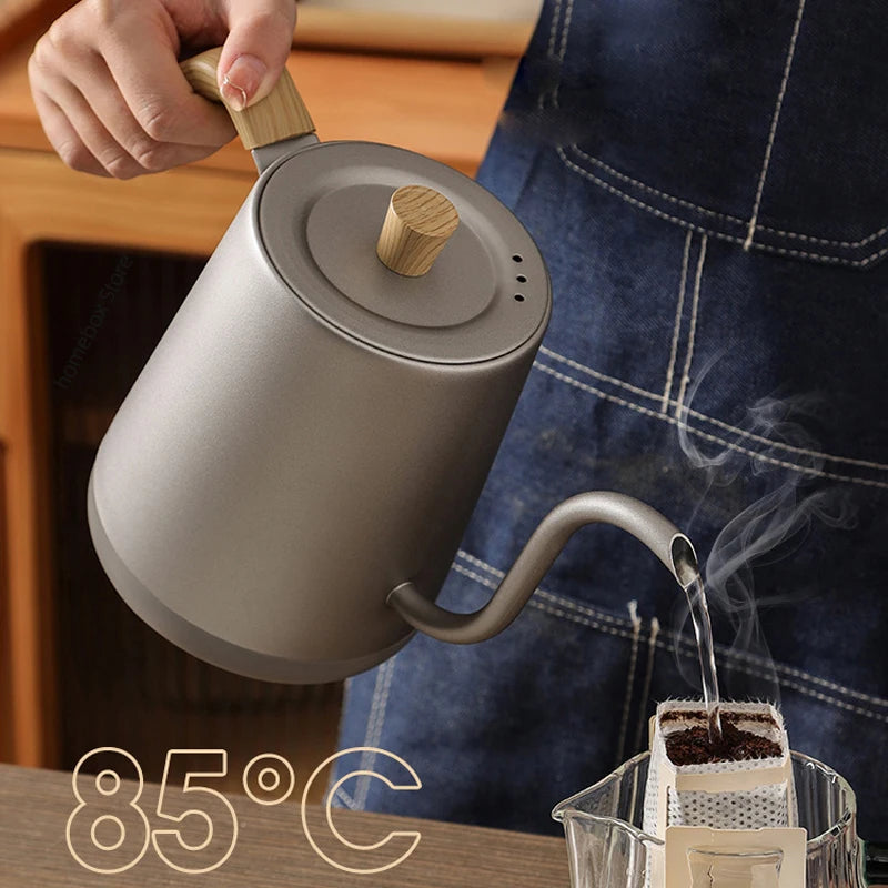 Gooseneck Electric Kettle 800ml Hand Brew Coffee Pot Smart Teapot Temperature Control Pot 1000W Rapid Heating Kettle 110V/220V