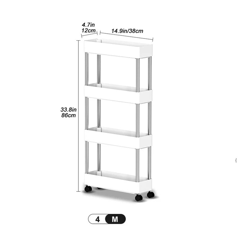 Sewing storage rack, mobile storage rack, kitchen refrigerator, bathroom, living room, organizing rack, storage rack