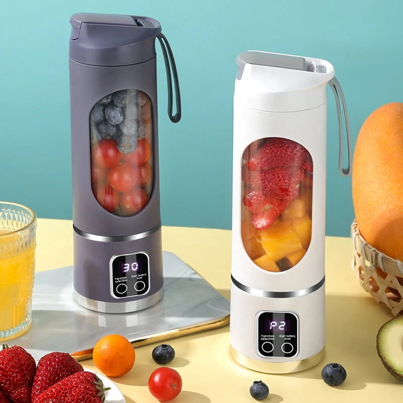 Xiaomi 450ml Fruit Juicer 8 Blades 3 Speeds USB Rechargeable Adjustable Double Lid Design Durable Ice Crusher Portable Blender