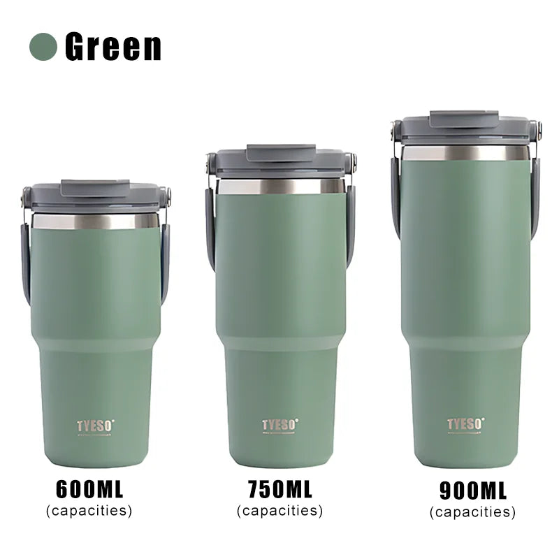 Tyeso Stainless Steel Thermos Bottle Coffee Cup Portable Insulation Cold And Hot Travel Fitness Mug Leakproof Vacuum Flask