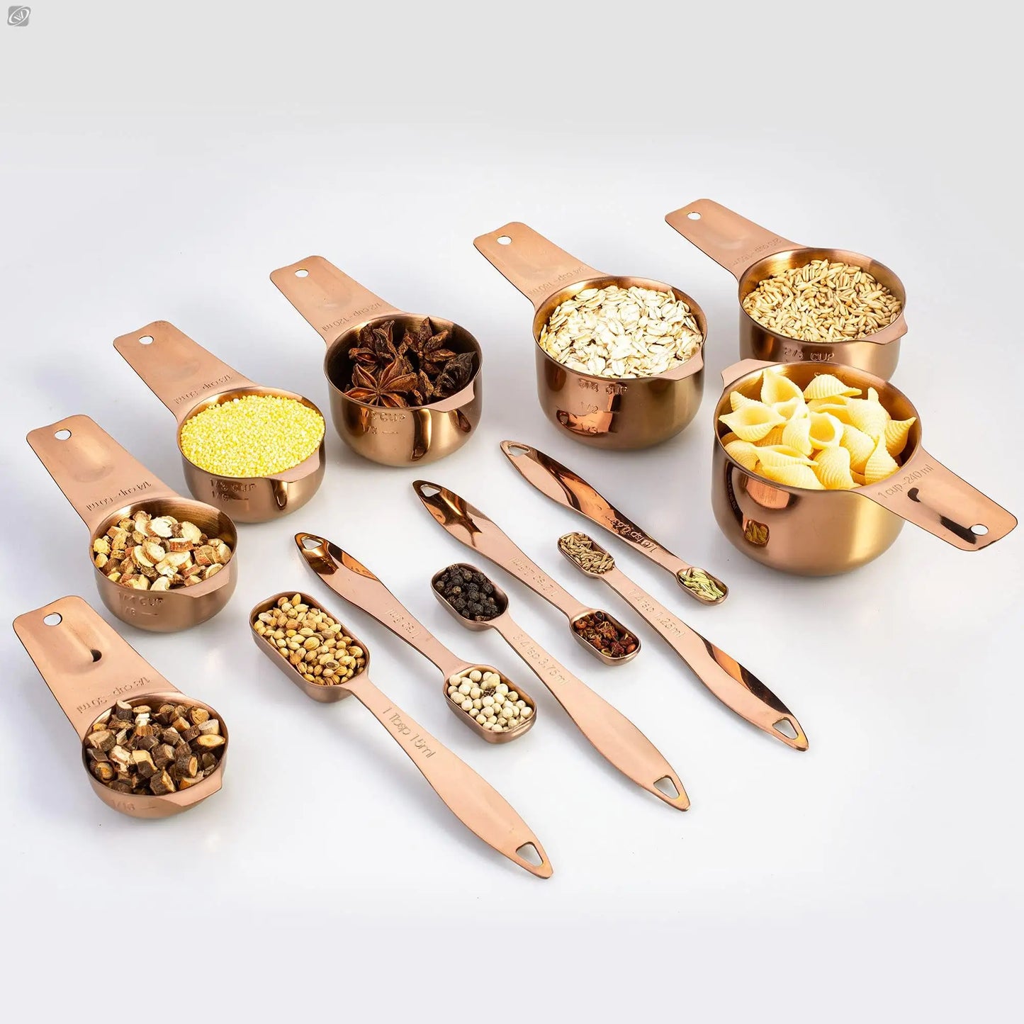 13 Pcs Measuring Spoons Set Stainless Steel Coffee Measuring Spoons Tea Seasoning Laboratory Pastry Measuring Cup Set For Baking