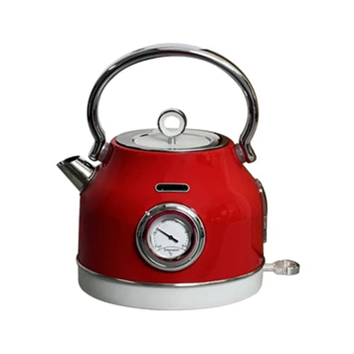 DMWD 220V Retro Electric Kettle With Thermometer 1.7L Large Capacity Water Fast Boiling Teapot  Stainless Steel Linner Kettles