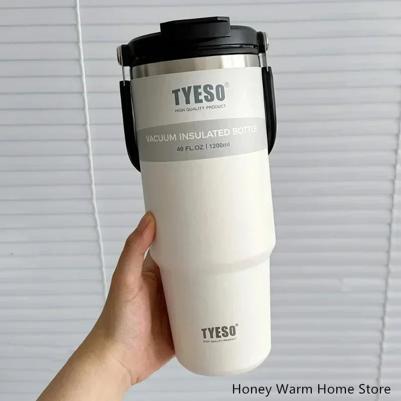 Tyeso Stainless Steel Coffee Cup Cold And Hot Double-layer Insulated Cup Tumbler Thermo Water Bottle Car Travel Mug Vacuum Flask