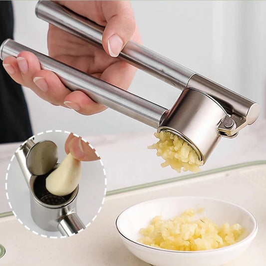 Garlic Press With Cleaning Brush Set