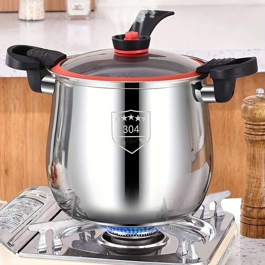 Pressure cooker made of 304 stainless steel food-grade, non-stick pot with lid, multi-functional large-capacity stew pot, suitab