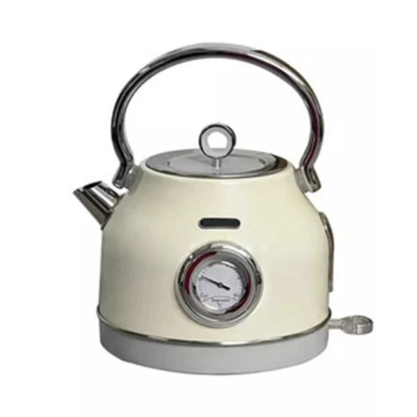 DMWD 220V Retro Electric Kettle With Thermometer 1.7L Large Capacity Water Fast Boiling Teapot  Stainless Steel Linner Kettles