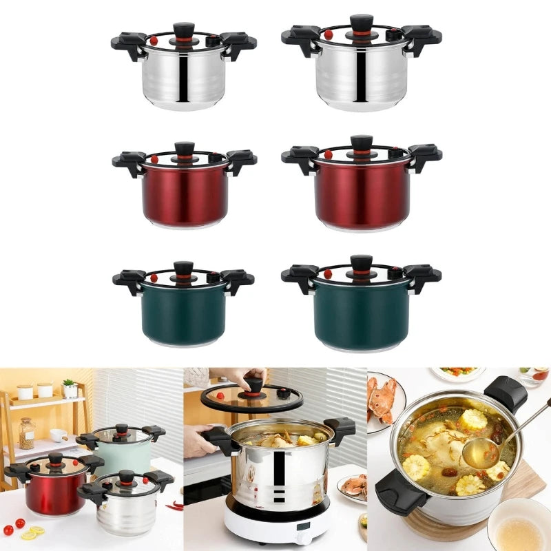 Pressure Cooker with Basket Convenient Pressure Cooker Efficient Kitchen Pressure Cooker Cookware Soup Pots