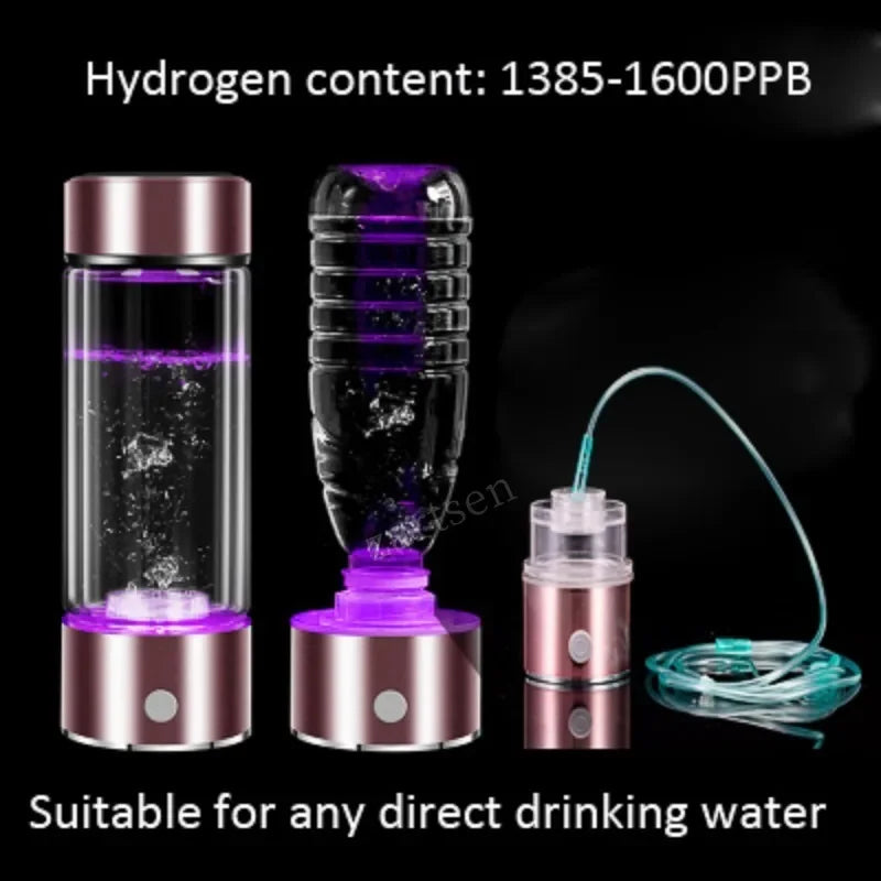 SPE/PEM Portable Hydrogen Generator Water Filter Ionizer Pure H2 Rich Hydrogen alkaline Bottle Electrolysis Drink Hydrogen