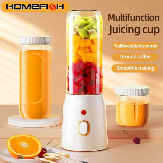 500ML Portable Electric Blender 40W USB Rechargeable Cordless Juicer High Powerful Juicer Cup For Smoothie Milkshake Juice Food