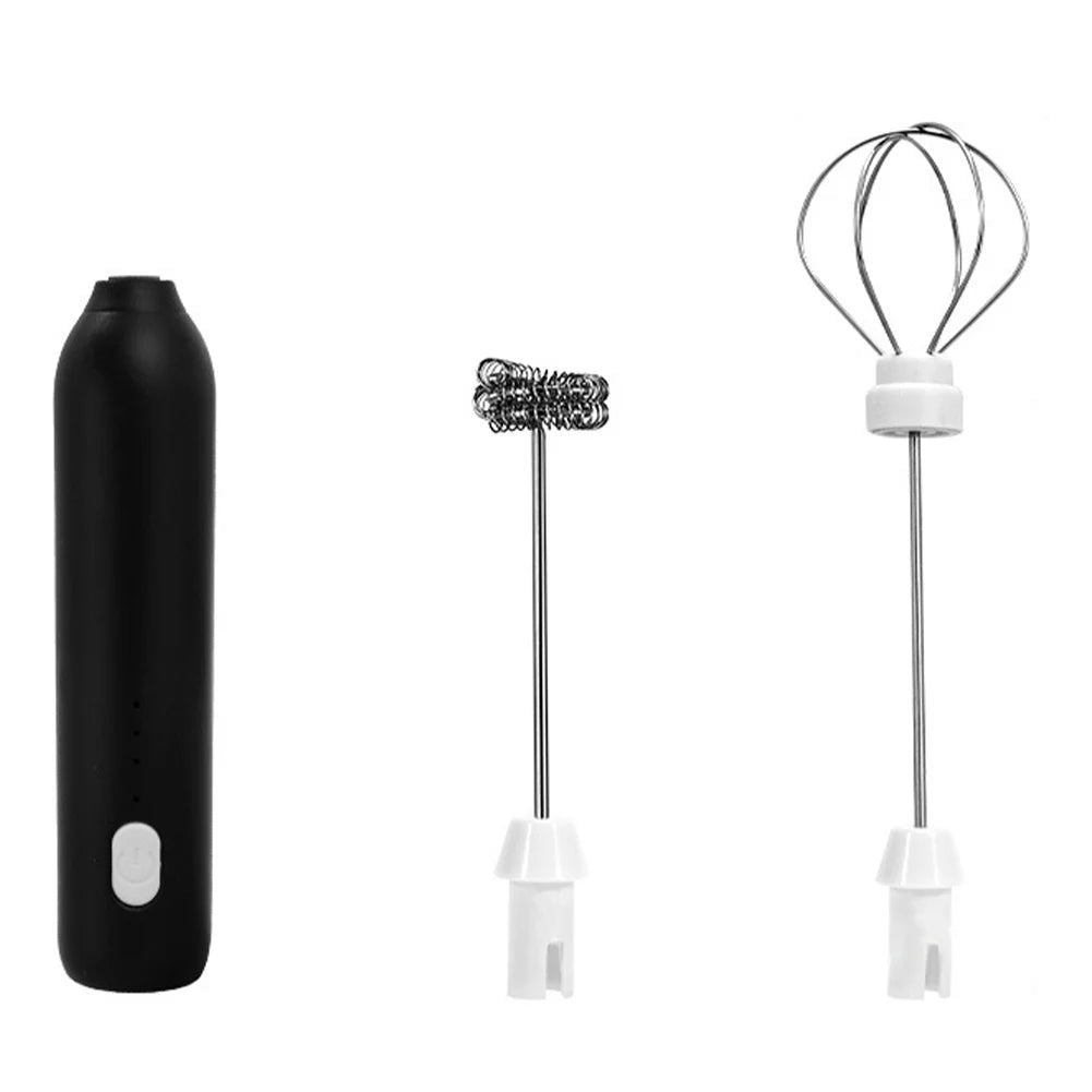 Electric Milk Frother USB Charging Portable Milk Frother 3 Gears Handheld Foam Maker Coffee Whisk Mixer for Kitchen Cooking