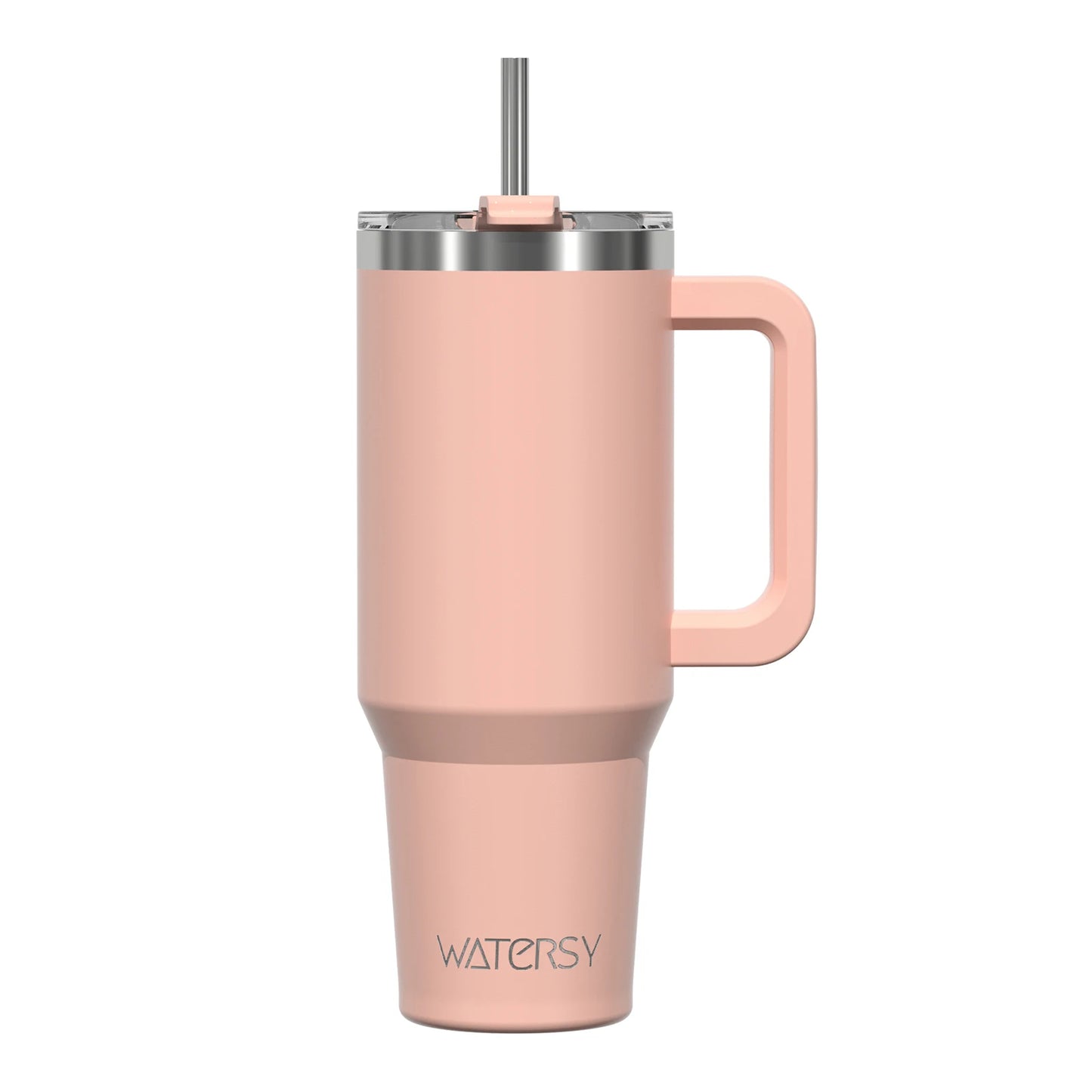 Watersy 40oz/1200ml Tumbler with Handle and Straw Lid Large Capacity Stainless Steel Thermal Cup Keep Coffee Beer Cold Vacuum