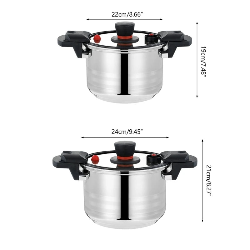 Pressure Cooker with Basket Convenient Pressure Cooker Efficient Kitchen Pressure Cooker Cookware Soup Pots