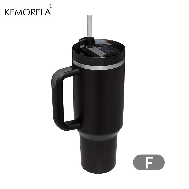 Personalized 887ML Tumbler with Handle Lid Straw 40oz Stainless Steel Water Bottle Vacuum Thermos Cup Travel Car Coffee Mug