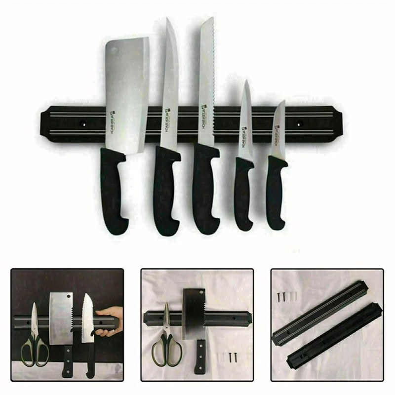 A Magnetic Wall Mounted Knife Holder, Storage Rack for Kitchen Utensils, Warehouse Tools, and Kitchen Small Tools