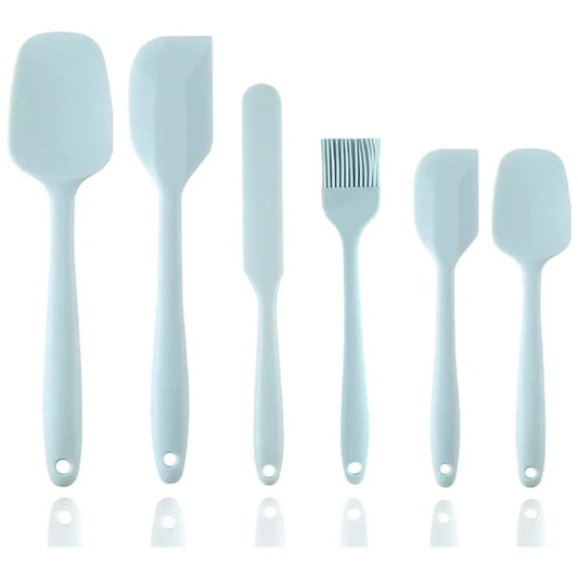 Integrated Silicone Spatula 6-piece Heat Resistant Cake Cream Spatula Baking Spatula Silicone Grease Brush