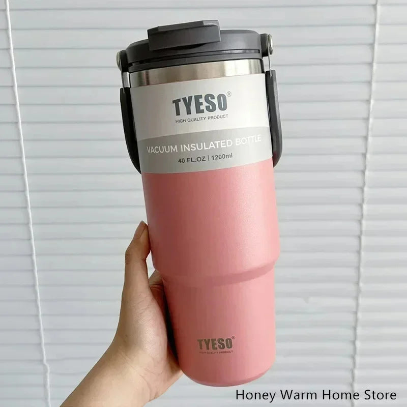 Tyeso Stainless Steel Coffee Cup Cold And Hot Double-layer Insulated Cup Tumbler Thermo Water Bottle Car Travel Mug Vacuum Flask