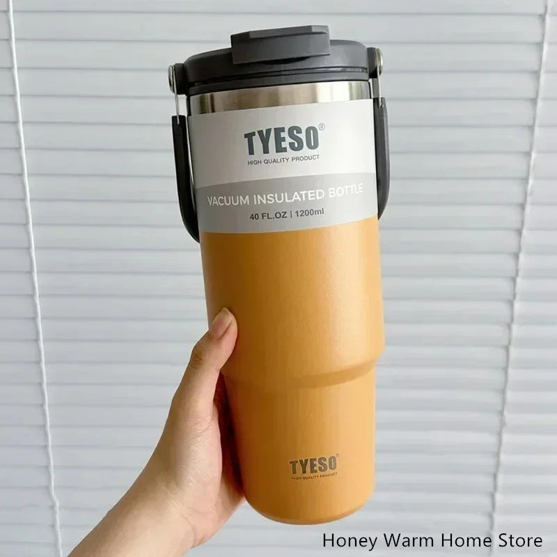 Tyeso Stainless Steel Coffee Cup Cold And Hot Double-layer Insulated Cup Tumbler Thermo Water Bottle Car Travel Mug Vacuum Flask