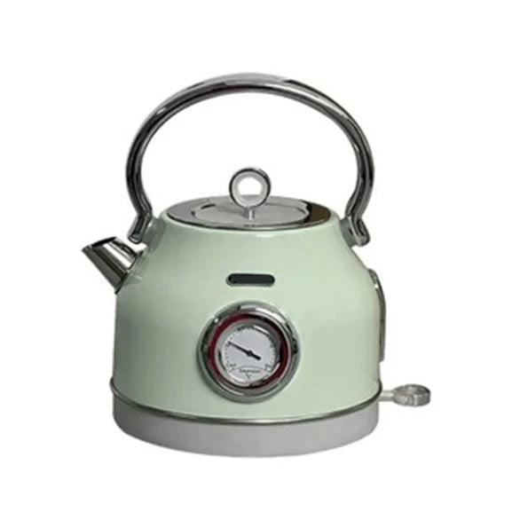 DMWD 220V Retro Electric Kettle With Thermometer 1.7L Large Capacity Water Fast Boiling Teapot  Stainless Steel Linner Kettles