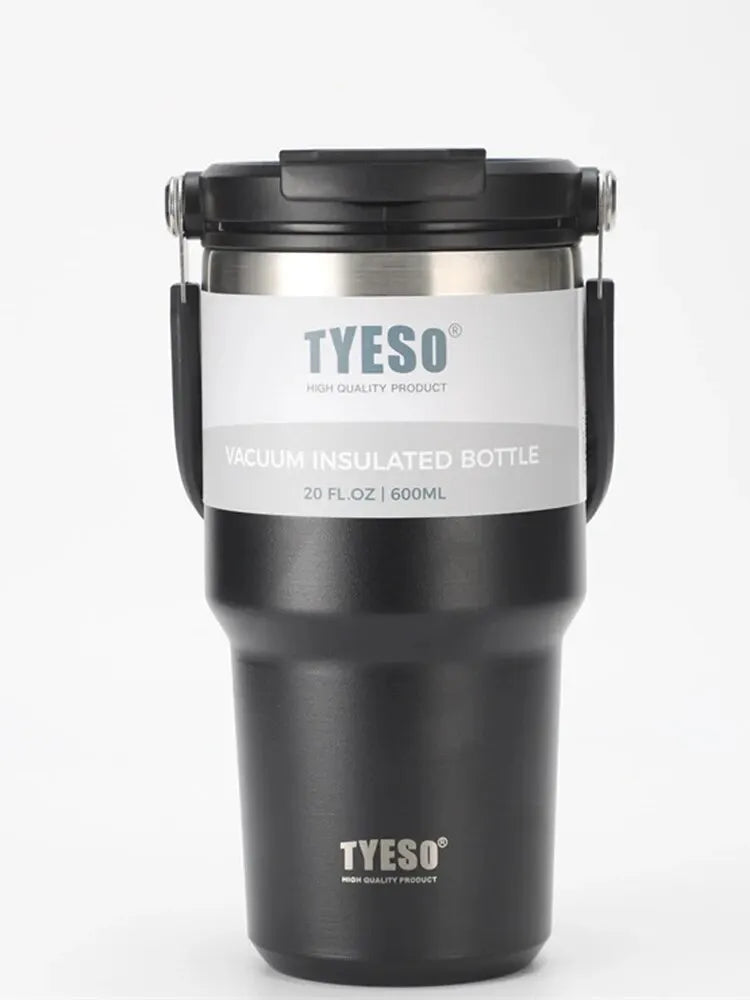 Tyeso's New Coffee Cup With Double-Layer Insulation And Cold Insulation Portable Ice Cream Cup Large Capacity Stainless Steel