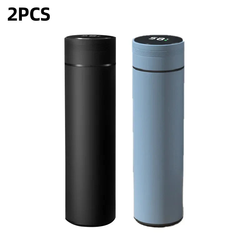 500ml Smart Water Bottle Stainless Steel Thermos Temperature Display Leakproof Vacuum Flasks Coffee Cup Milk Mug Christmas Gift