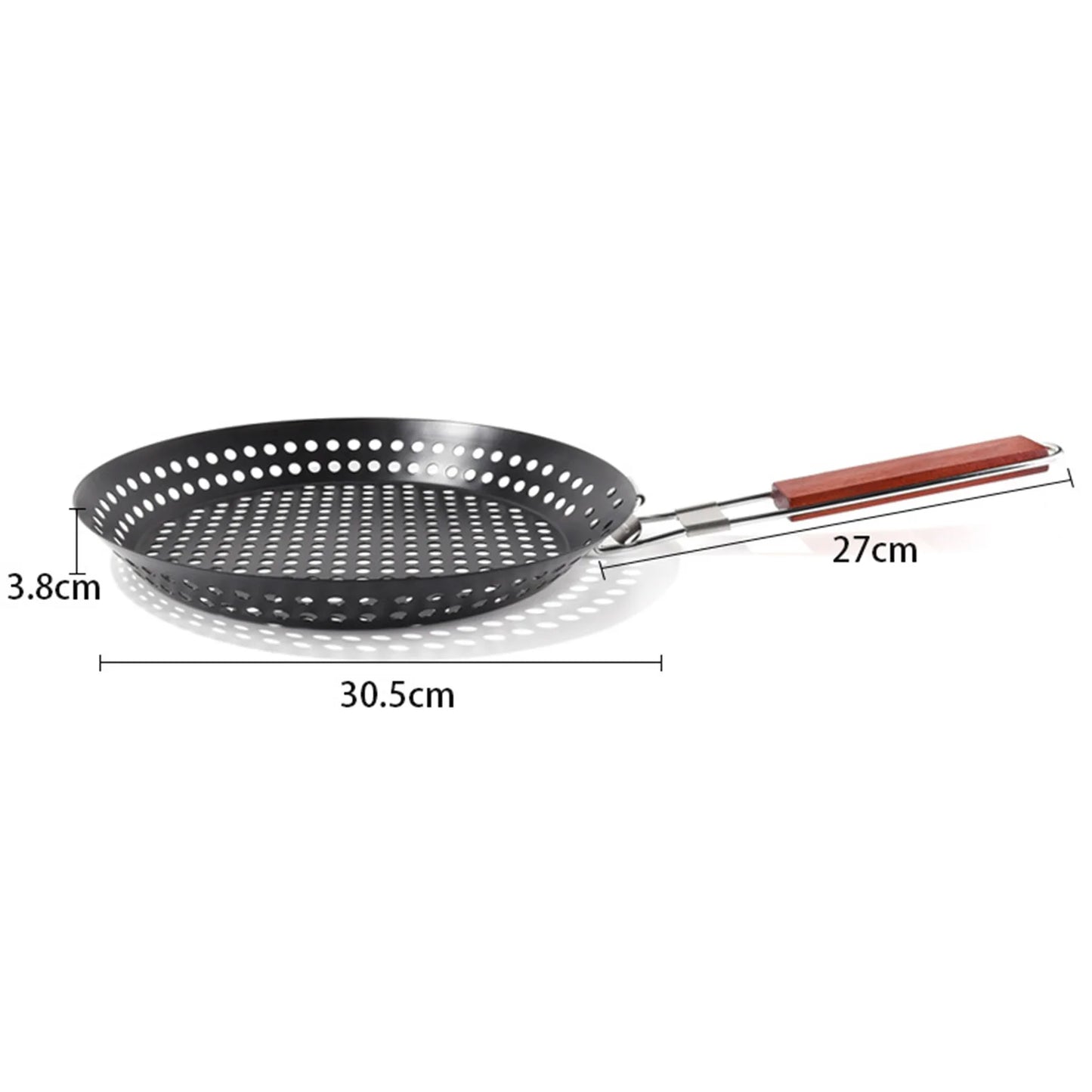 Grilling Skillet Grilling Pan Perforated Nonstick Coating Frying Pan Cooking Pan for Camping Restaurant Kitchen Travel Home