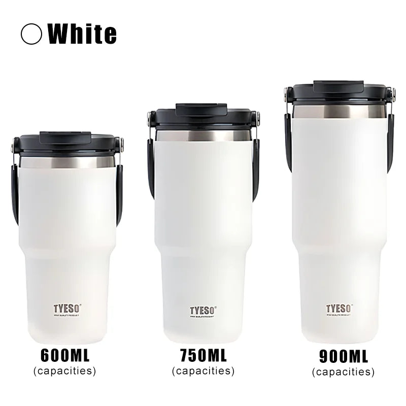 Tyeso Stainless Steel Thermos Bottle Coffee Cup Portable Insulation Cold And Hot Travel Fitness Mug Leakproof Vacuum Flask