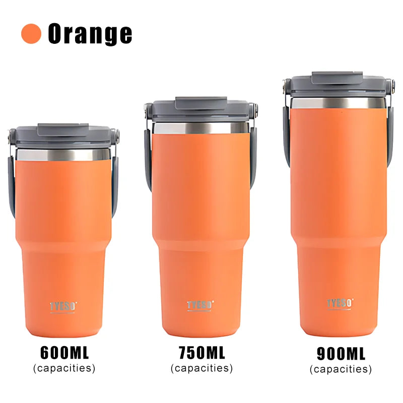 Tyeso Stainless Steel Thermos Bottle Coffee Cup Portable Insulation Cold And Hot Travel Fitness Mug Leakproof Vacuum Flask