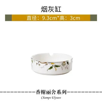 Elegant Bone China Dinnerware Set with Korean Creative Bowl and Plate Spoon for Wedding Gift