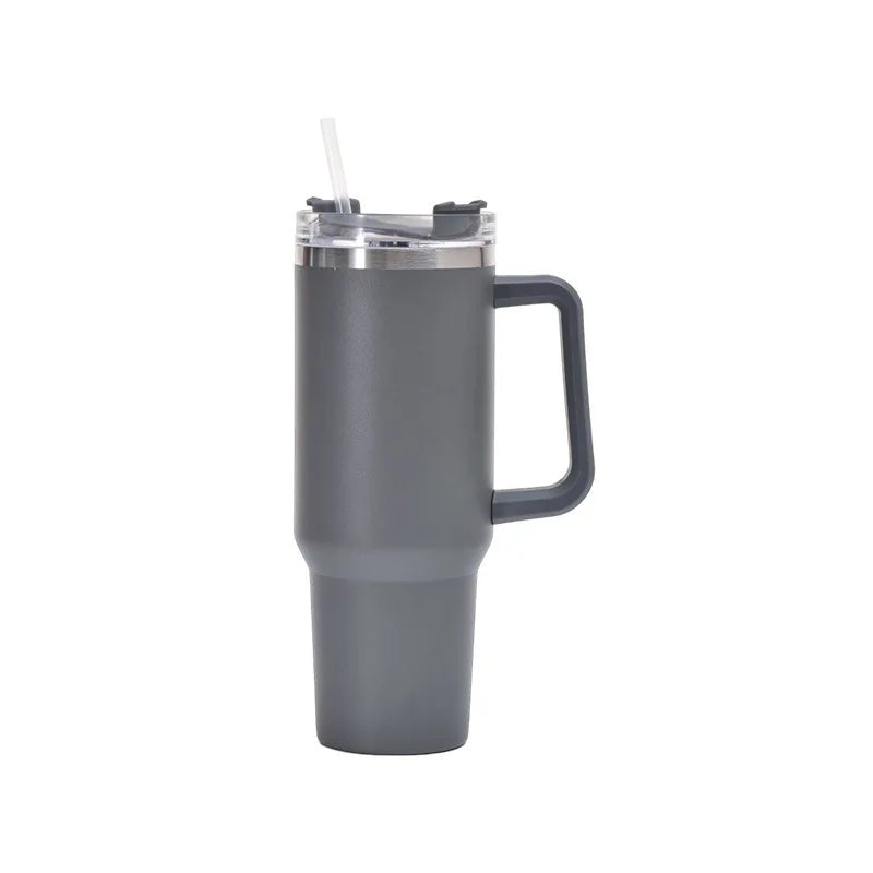 40oz 1200ML High Quality Insulated Tumbler with Handle Straw Double Wall Thermal Iced Travel Cup Coffee Cup Perfect Gift