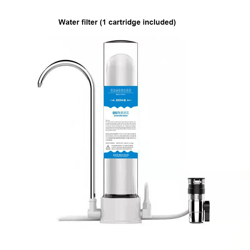 Water purifier household direct drinking tap filter tap water transparent water filter ceramic cartridge