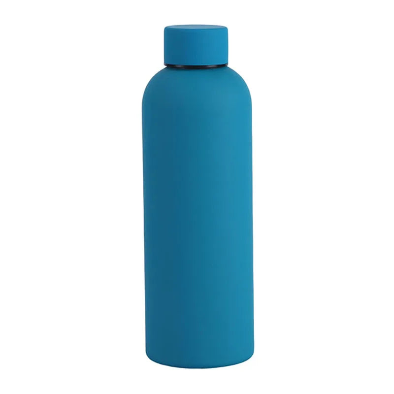 500/750ML Small Mouth Thermos Cup, Outdoor Stainless Steel Bottle, Rubber Paint Sports Kettle, Thickened Double Water Cup