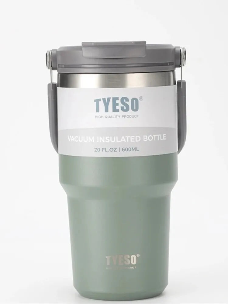 Tyeso's New Coffee Cup With Double-Layer Insulation And Cold Insulation Portable Ice Cream Cup Large Capacity Stainless Steel