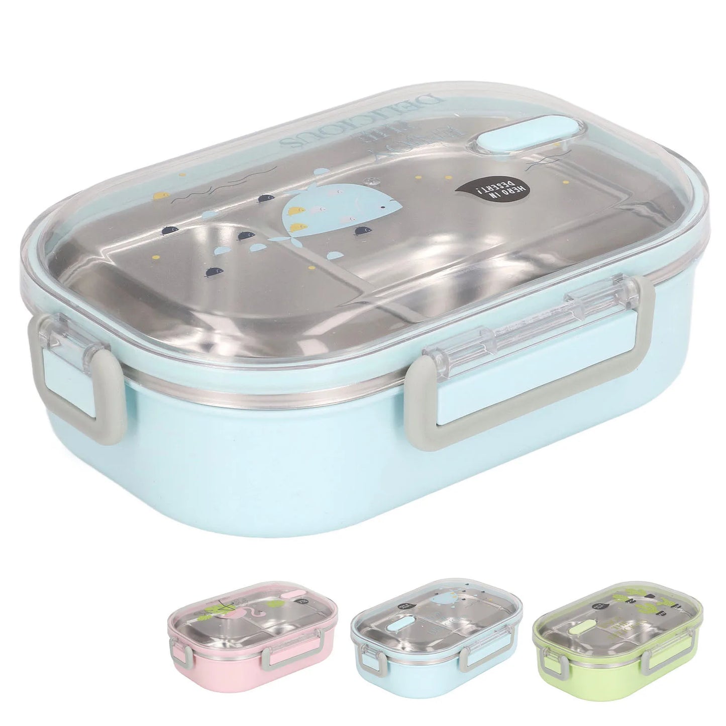 Thermal Insulation Lunch Box Stainless Steel Lunch Box Compartment Liner Japanese Style Leak Proof Container for School Student