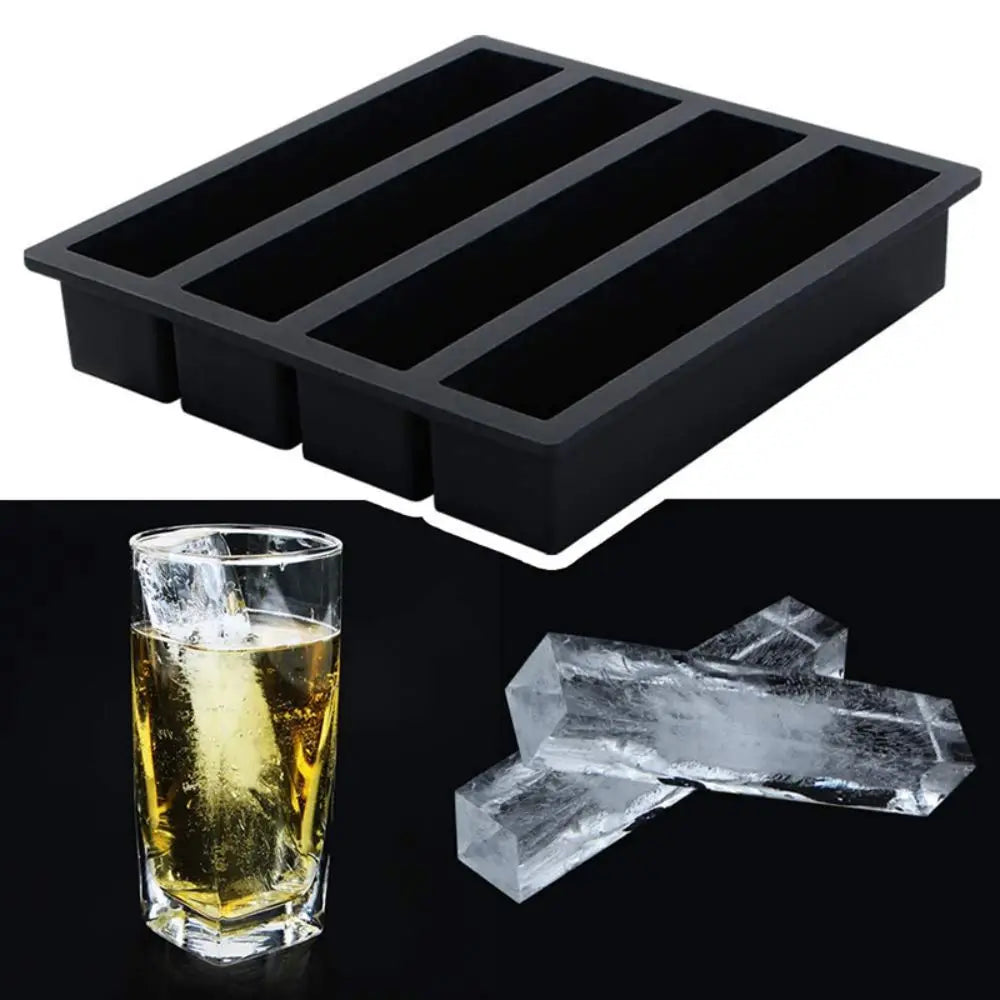 1PCS Rectangular Ice Mold Silicone Ice Tray Tray Ice Ice Making Tools Beer Drink Coffee Supplies Kitchen Accessories