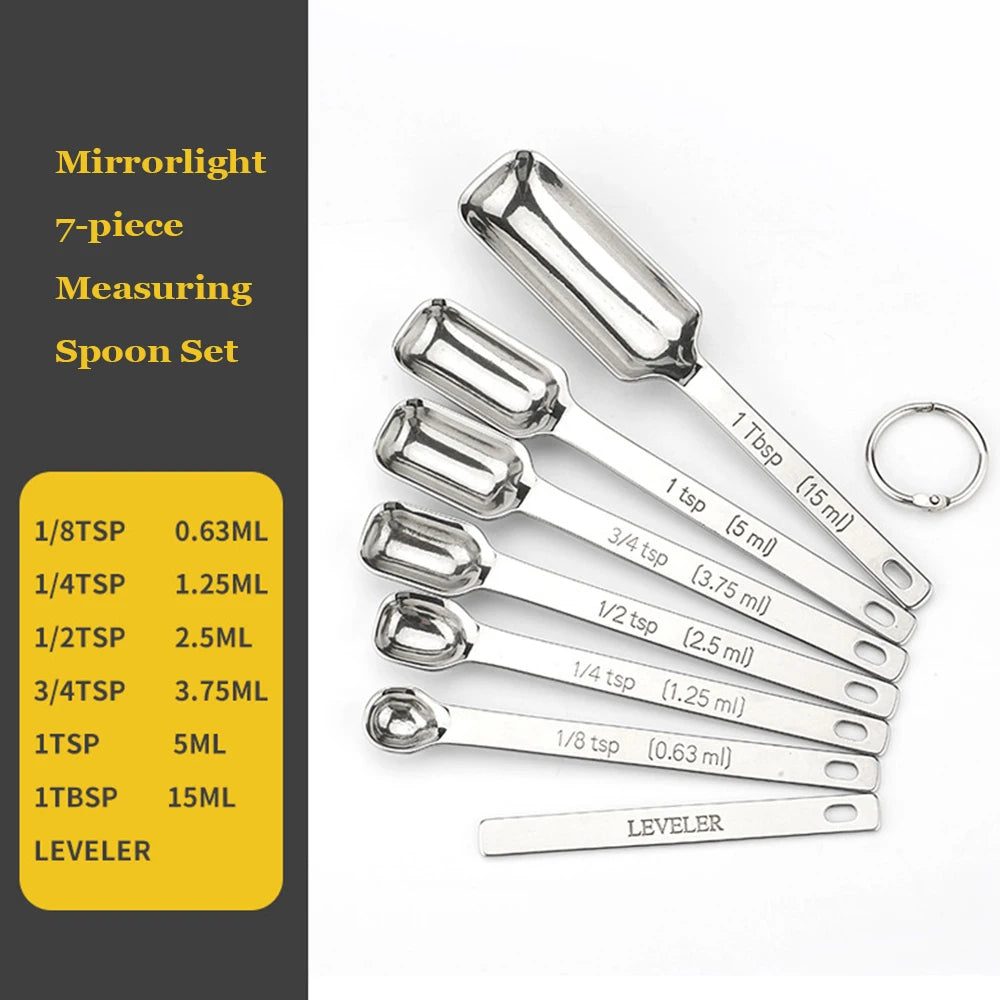 Stainless Steel Measuring Cup and Spoons Set 14PCS with Leveler,Dry and Liquid Ingredients, Perfect for Cooking & Baking